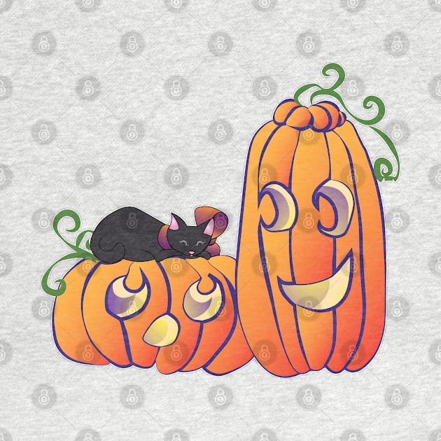 Pumpkins and Kittens by Amy-Elyse Neer